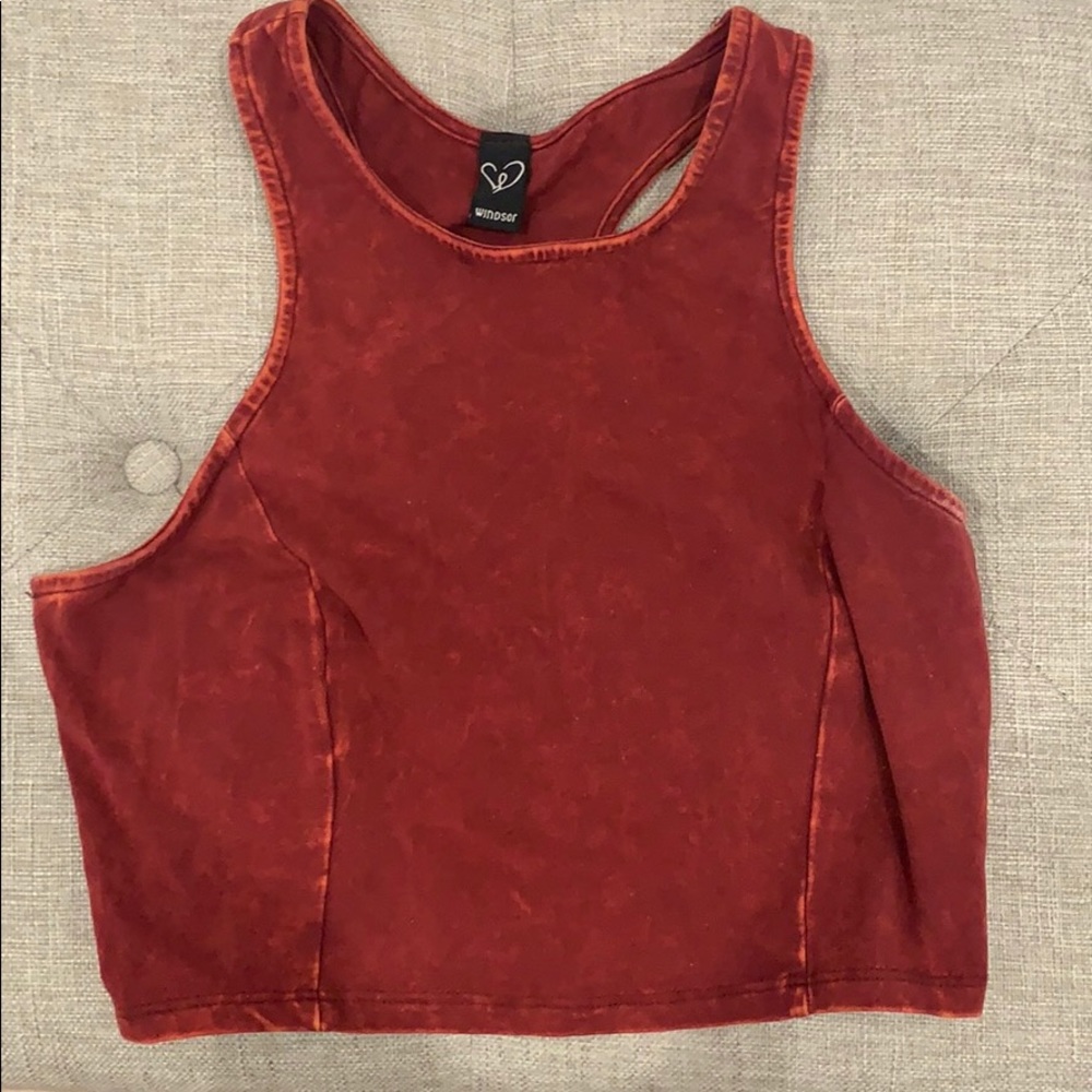 Red crop top